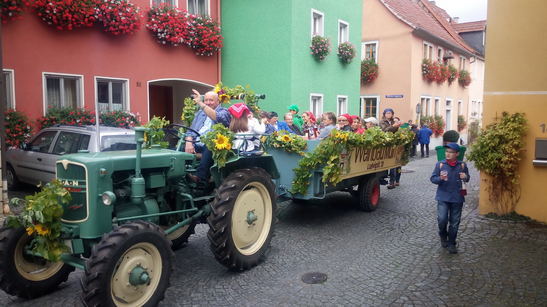 Iphofen Festzug zur letzten Fuhre